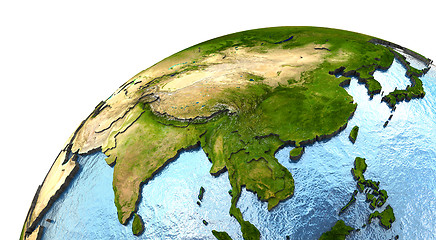 Image showing southeast Asia on Earth