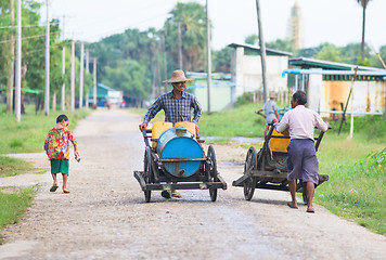 Image showing Water distribution in Myanmar