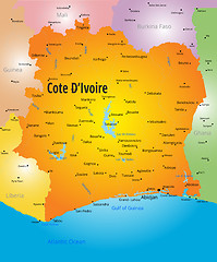 Image showing Cote d Ivoire map