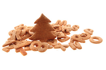 Image showing gingerbread christmas alphabet