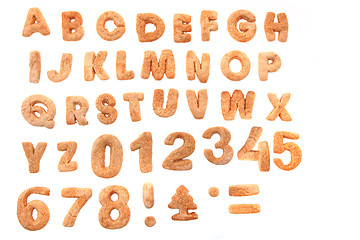 Image showing gingerbread christmas alphabet