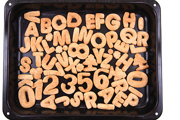 Image showing gingerbread christmas alphabet