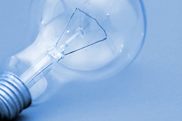 Image showing Background with lit lightbulb