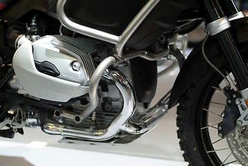 Image showing Detail of motorcycle engine