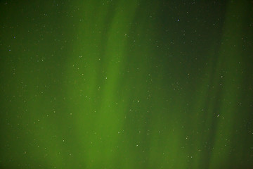 Image showing Northern lights with bright stars in Iceland