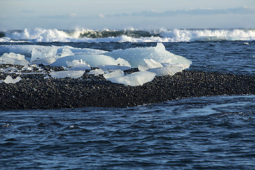 Image showing Ice blocks at glacier lagoon Jokulsarlon, Iceland