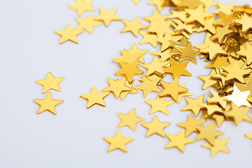 Image showing Golden stars as a background for christmas