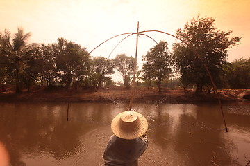 Image showing ASIA THAILAND ISAN KHORAT PEOPLE FISHING