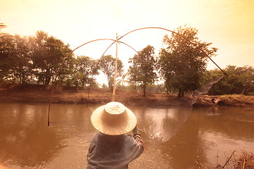 Image showing ASIA THAILAND ISAN KHORAT PEOPLE FISHING