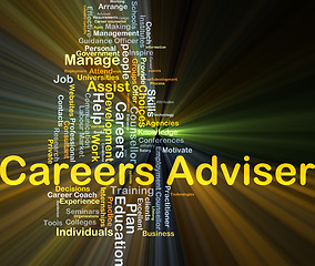 Image showing Career adviser background concept glowing