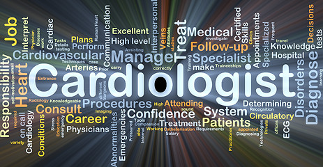 Image showing Cardiologist background concept glowing