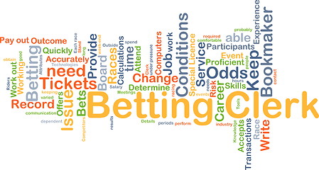 Image showing Betting clerk background concept