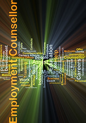 Image showing Employment consultant background concept glowing