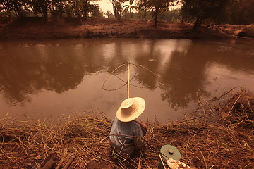 Image showing ASIA THAILAND ISAN KHORAT PEOPLE FISHING