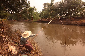 Image showing ASIA THAILAND ISAN KHORAT PEOPLE FISHING