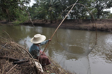 Image showing ASIA THAILAND ISAN KHORAT PEOPLE FISHING