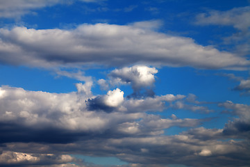 Image showing Sky with sunlight clouds