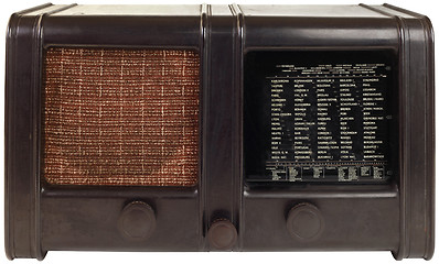 Image showing Old Wooden Radio Cutout