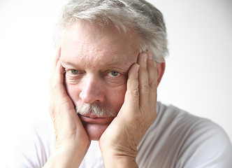 Image showing man looking bored	
