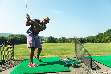 Image showing Golf Practice at the Driving Range