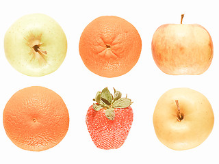 Image showing Retro looking Fruits