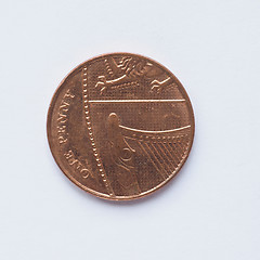 Image showing UK 1 penny coin