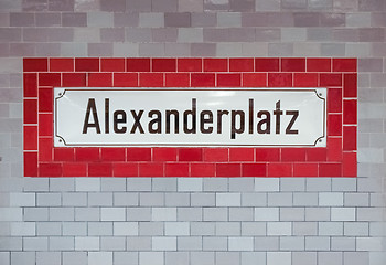 Image showing Alexander Platz sign in Berlin