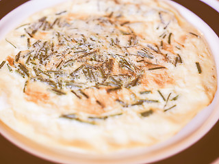 Image showing Retro looking Omelette with chives