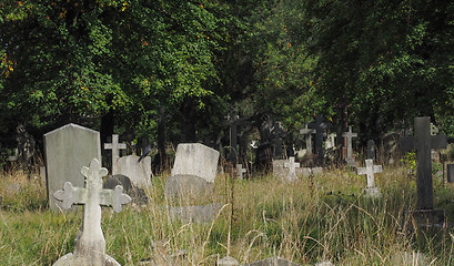 Image showing Tombs and crosses at goth cemetery