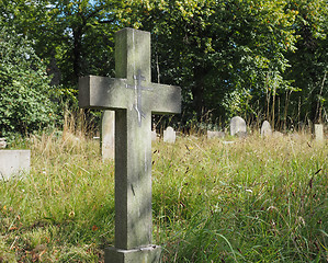 Image showing Tombs and crosses at goth cemetery