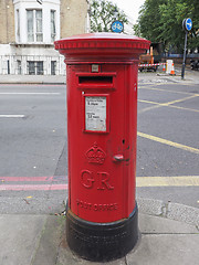 Image showing Red mail box in London