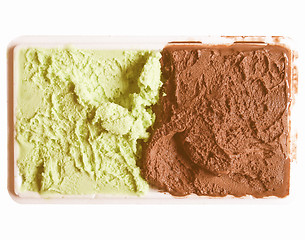 Image showing Retro looking Mint chocolate ice cream