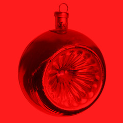 Image showing Christmas bauble and tinsel