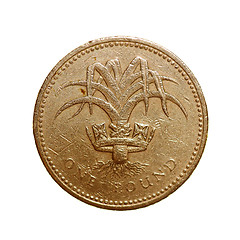 Image showing Retro look One Pound coin