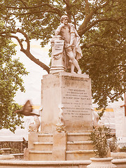 Image showing Retro looking Shakespeare statue in London