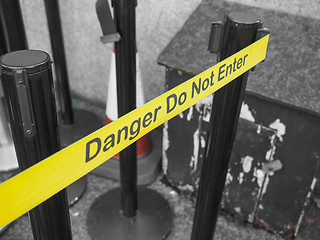 Image showing Danger do not enter sign