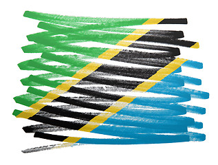 Image showing Flag illustration - Tanzania