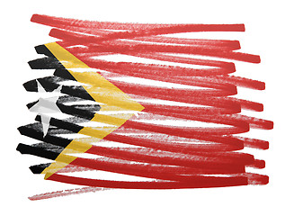 Image showing Flag illustration - East Timor