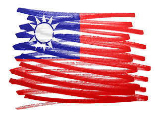 Image showing Flag illustration - Taiwan