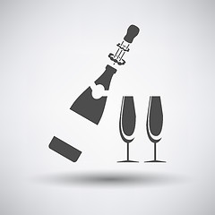 Image showing Party Champagne and Glass Icon