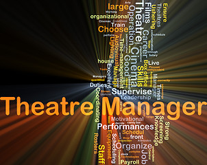 Image showing Theatre manager background concept glowing