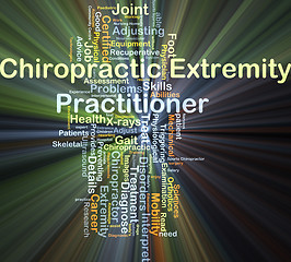 Image showing Chiropractic extremity practitioner background concept glowing