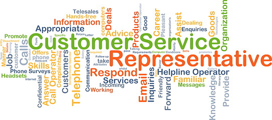 Image showing Customer service representative background concept