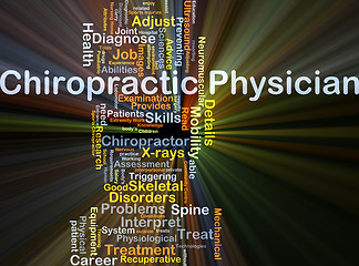 Image showing Chiropractic physician background concept glowing