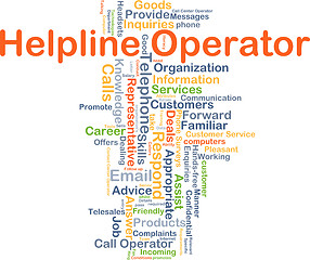 Image showing Helpline operator background concept