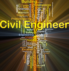 Image showing Civil engineer background concept glowing