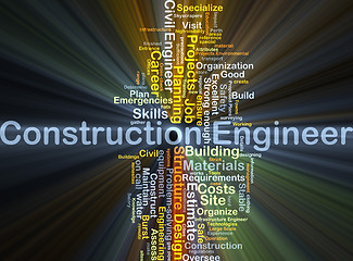 Image showing Construction engineer background concept glowing