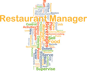 Image showing Restaurant manager background concept