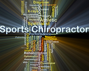 Image showing Sports chiropractor background concept glowing