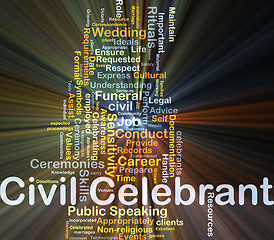 Image showing Civil celebrant background concept glowing